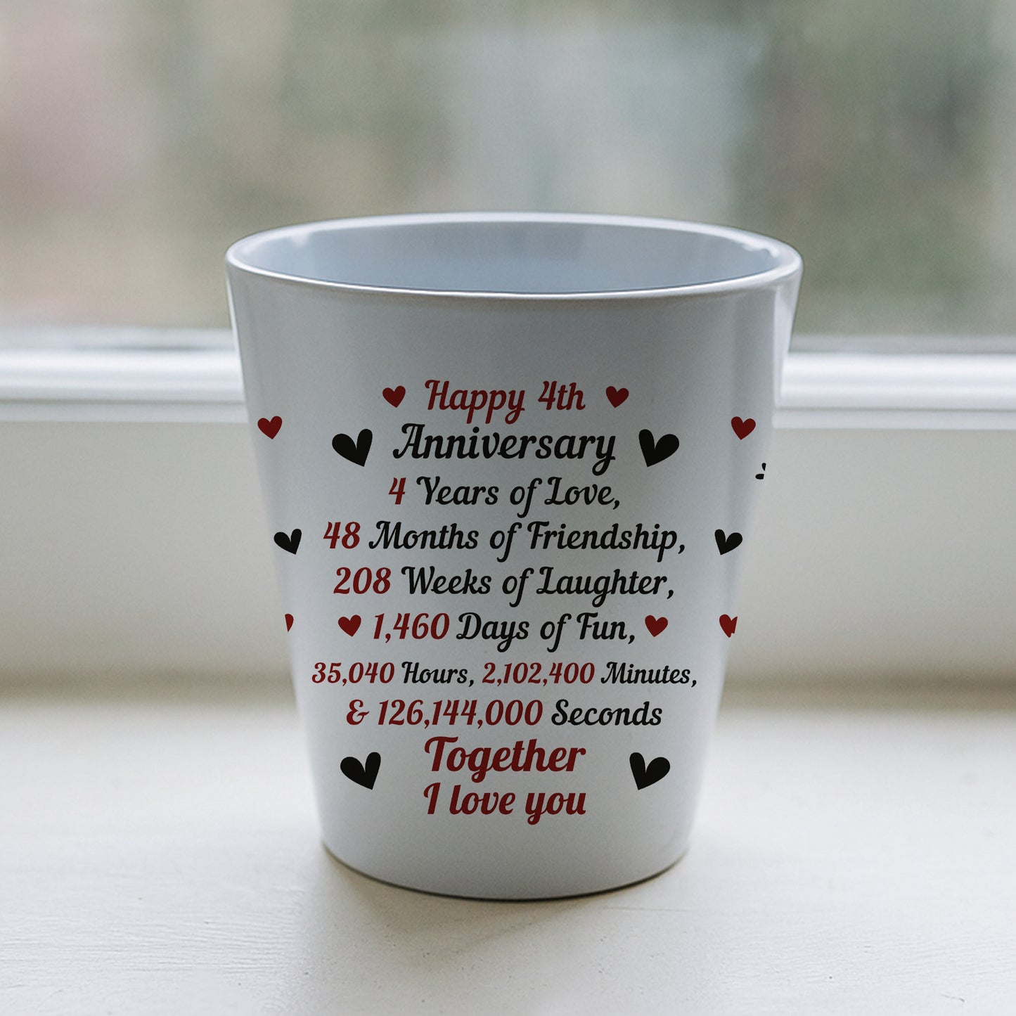 4th Anniversary Gifts For Wife Girlfriend Boyfriend Couple Gift