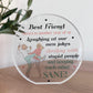 Funny Best Friend Gift For Birthday Acrylic Plaque Funny Gift