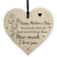 Mothers Day Card For Mum Wooden Heart and Card Set Mum Gifts