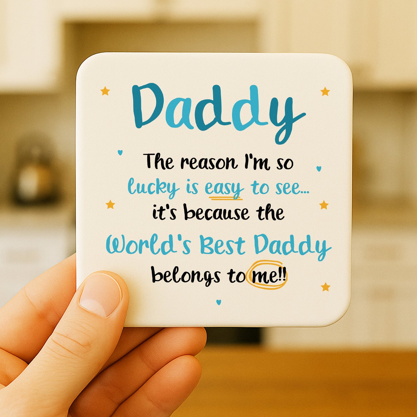 Gifts For Daddy DADDY COASTER Daddy Birthday Gift For Christmas