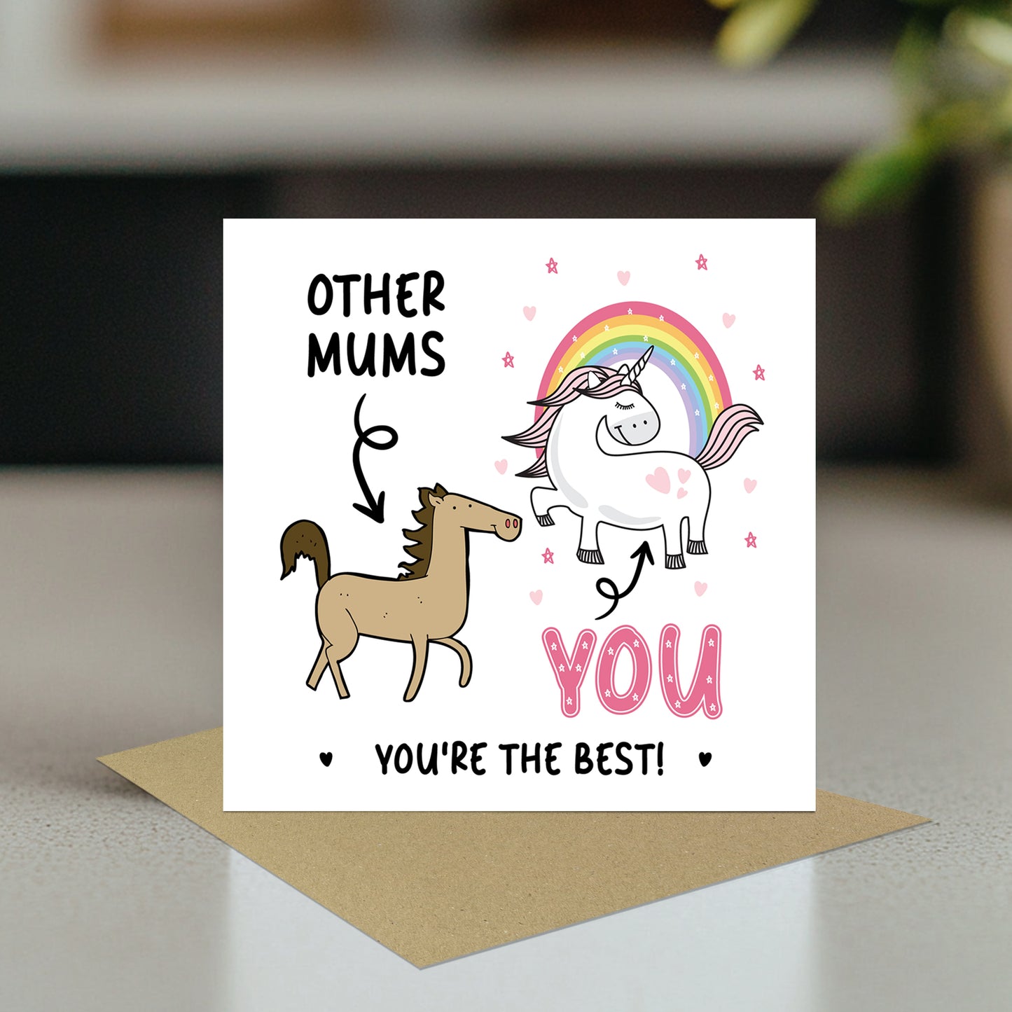 Funny Card For Mum Thank You Card For Mum Birthday Unicorn Card