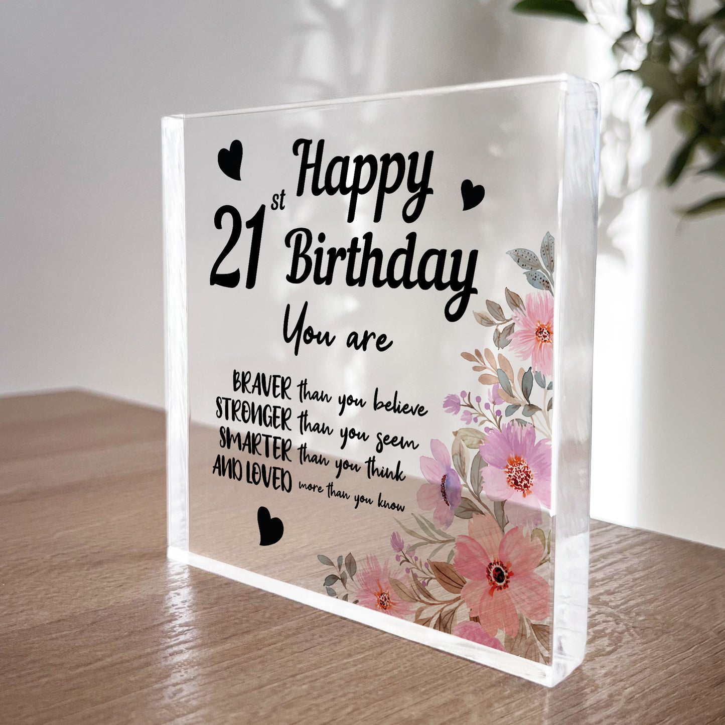 21st Birthday Acrylic Plaque 21st Birthday Gifts for Girls