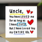 Birthday Card For Uncle With Kraft Envelope Uncle Card
