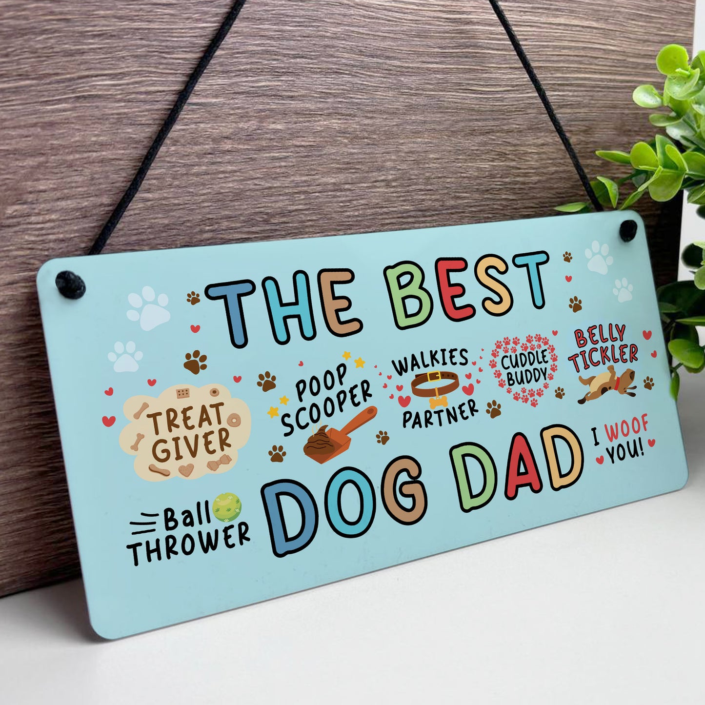 Funny Fathers Day Birthday Gift For The Best Dog Dad Gift Woof