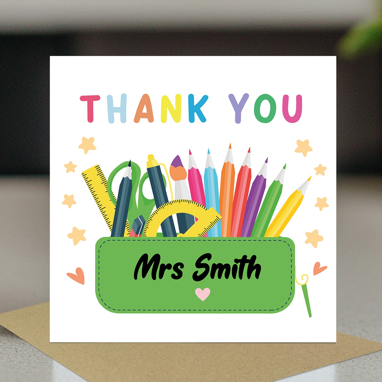 Personalised Thank You Card Teacher Appreciation Cards School
