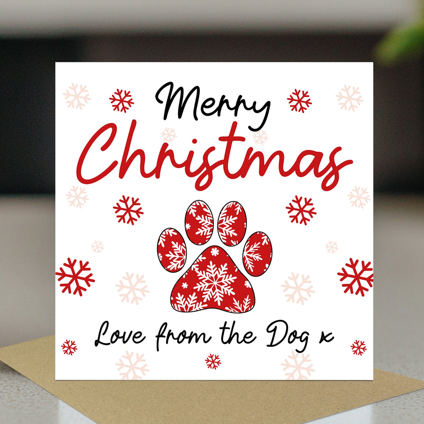 Happy Christmas From The Dog Card For Mum Dad Daughter Son Funny