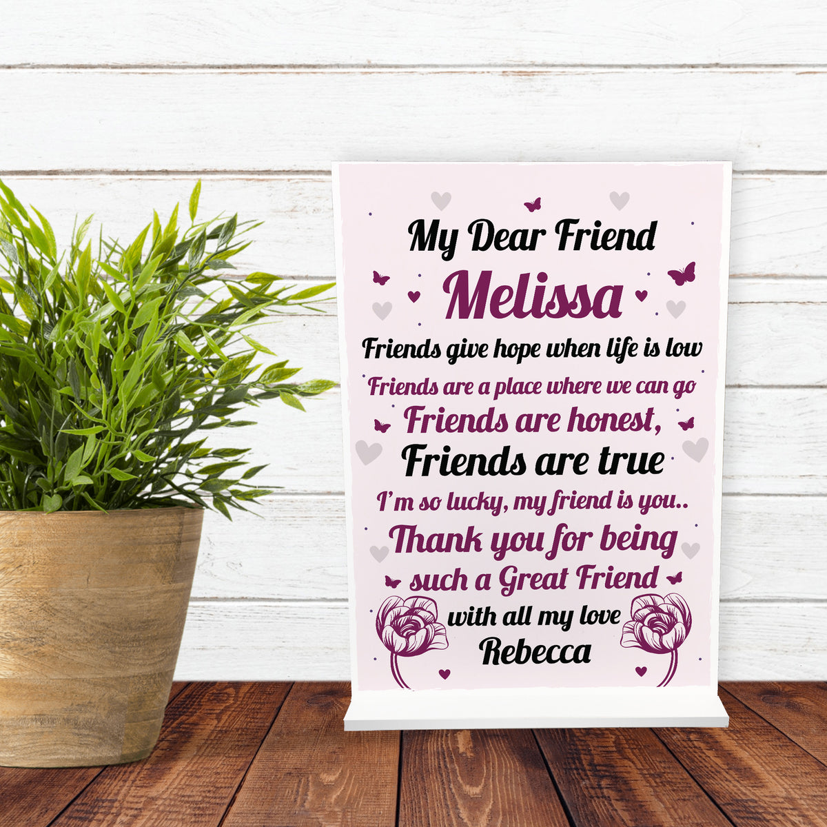 Personalised Friendship Gift For Women Best Friend Gift For Her