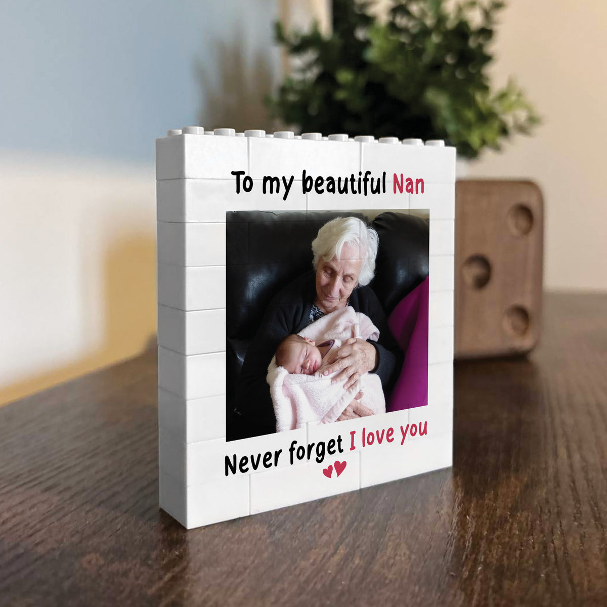 Gift For Nan For Mothers Day Birthday Personalised Photo Block