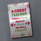 Teacher Appreciation Gifts Metal Card Thank You Gift For Teacher