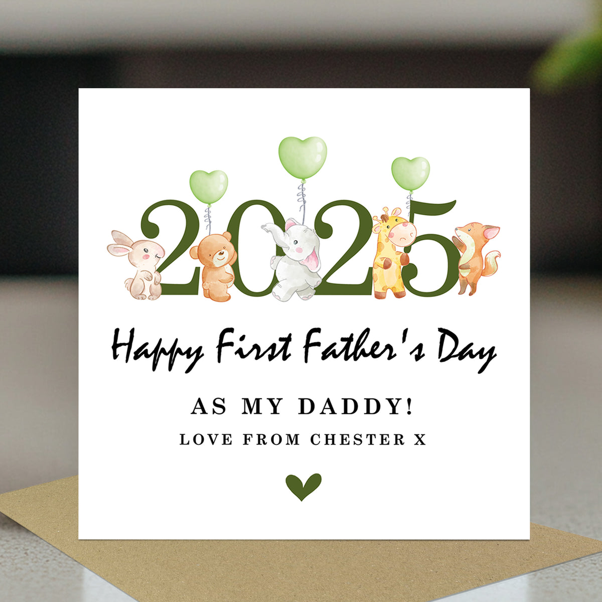 Personalised First Father's Day Card For New Dad Daddy 1st