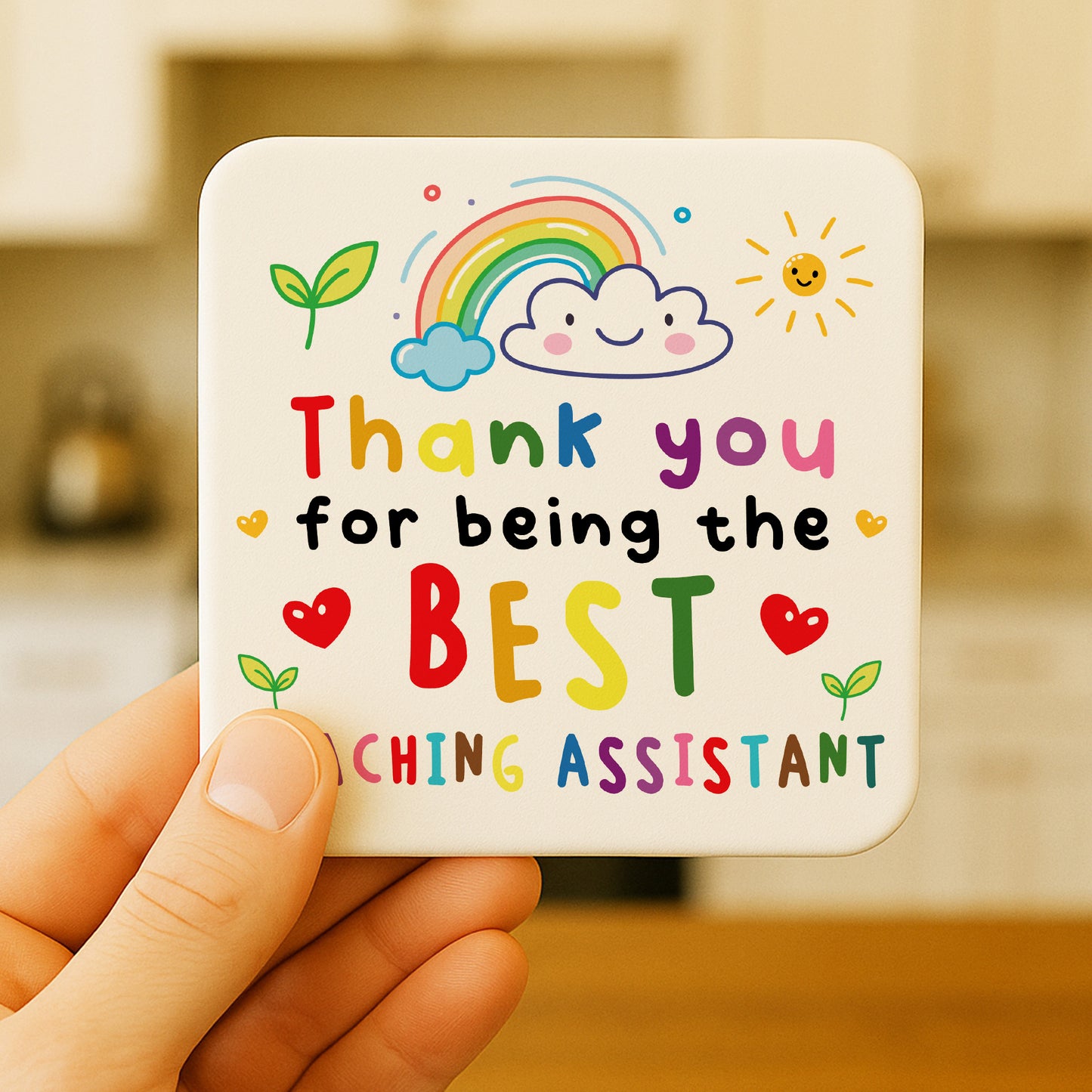 Best Teaching Assistant Gift From Student Teacher Coaster
