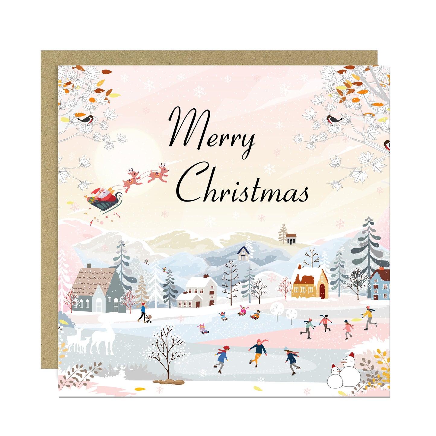 Merry Christmas Card Pack of 6 Multipack Xmas Cards For Friends