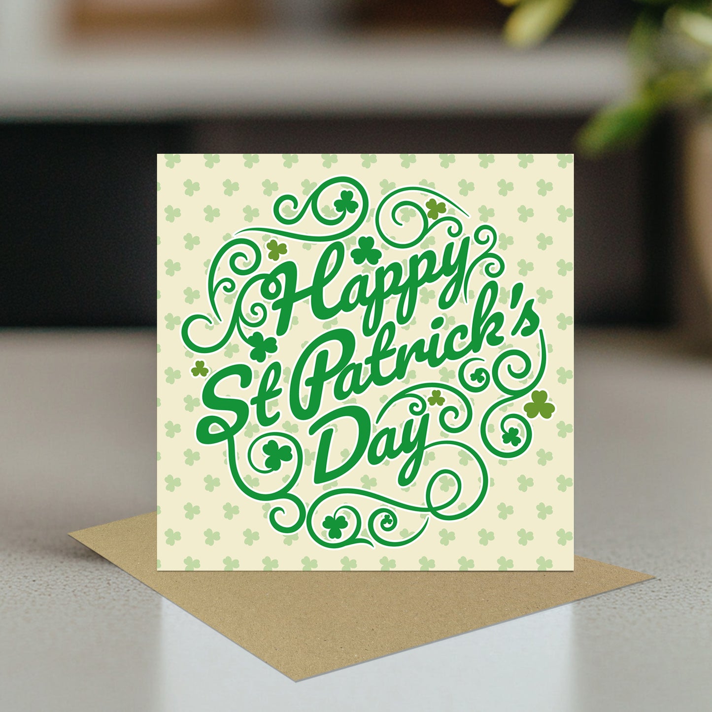 St Patricks Day Card Irish Day Cards with Shamrock Family Friend