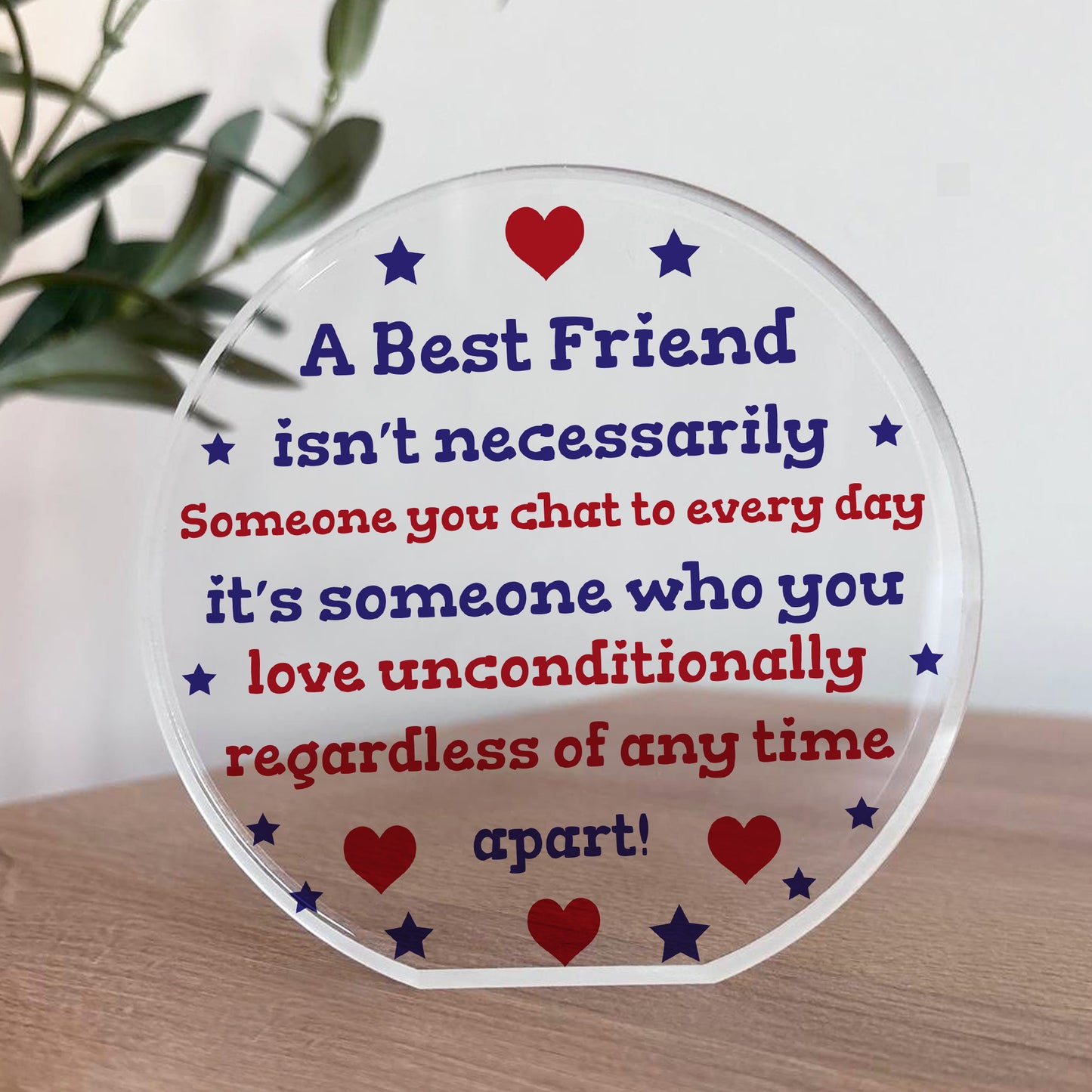 Special Friendship Gift For Long Distance Friend Acrylic Plaque