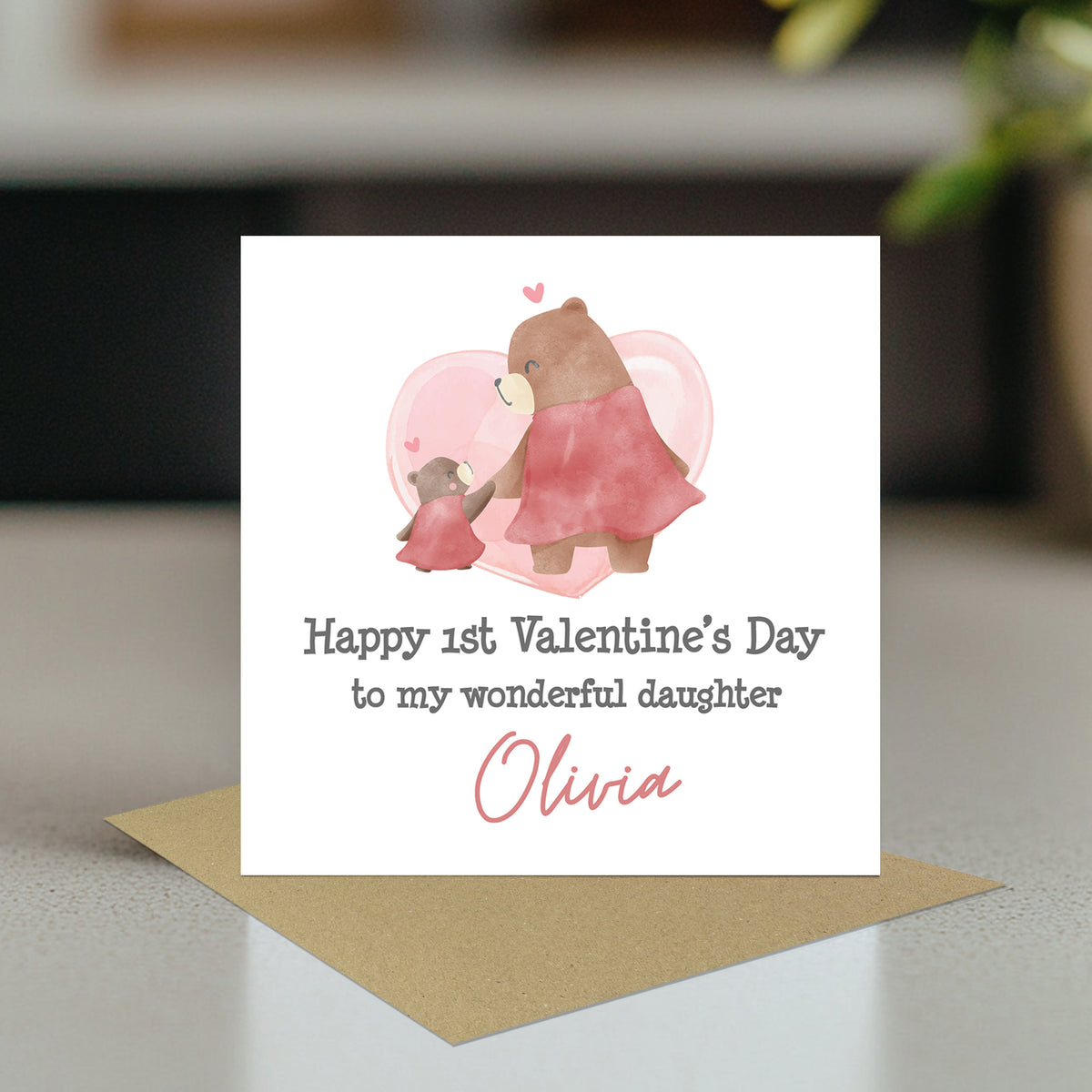 Personalised Valentines Card For Daughter, Card For Her