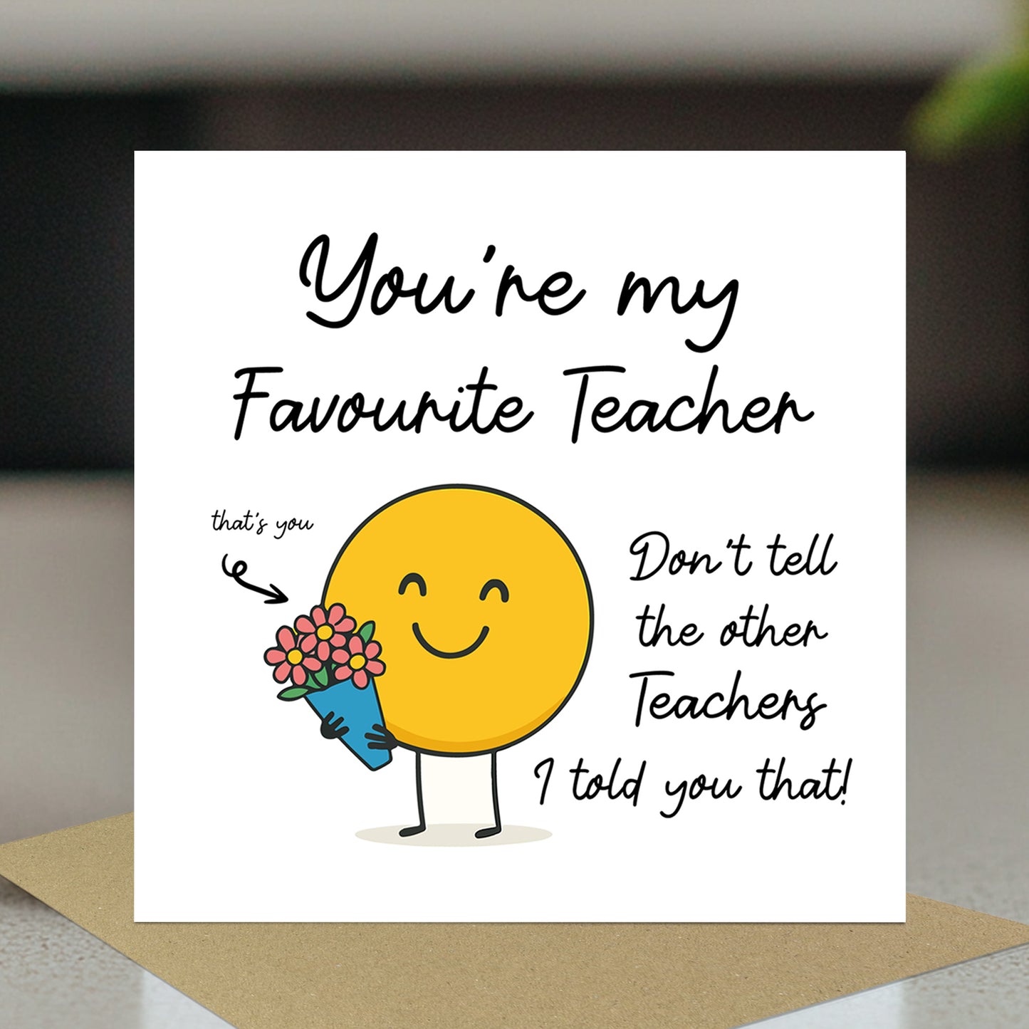 Best Teacher Card From Children End of Term Thank You Card