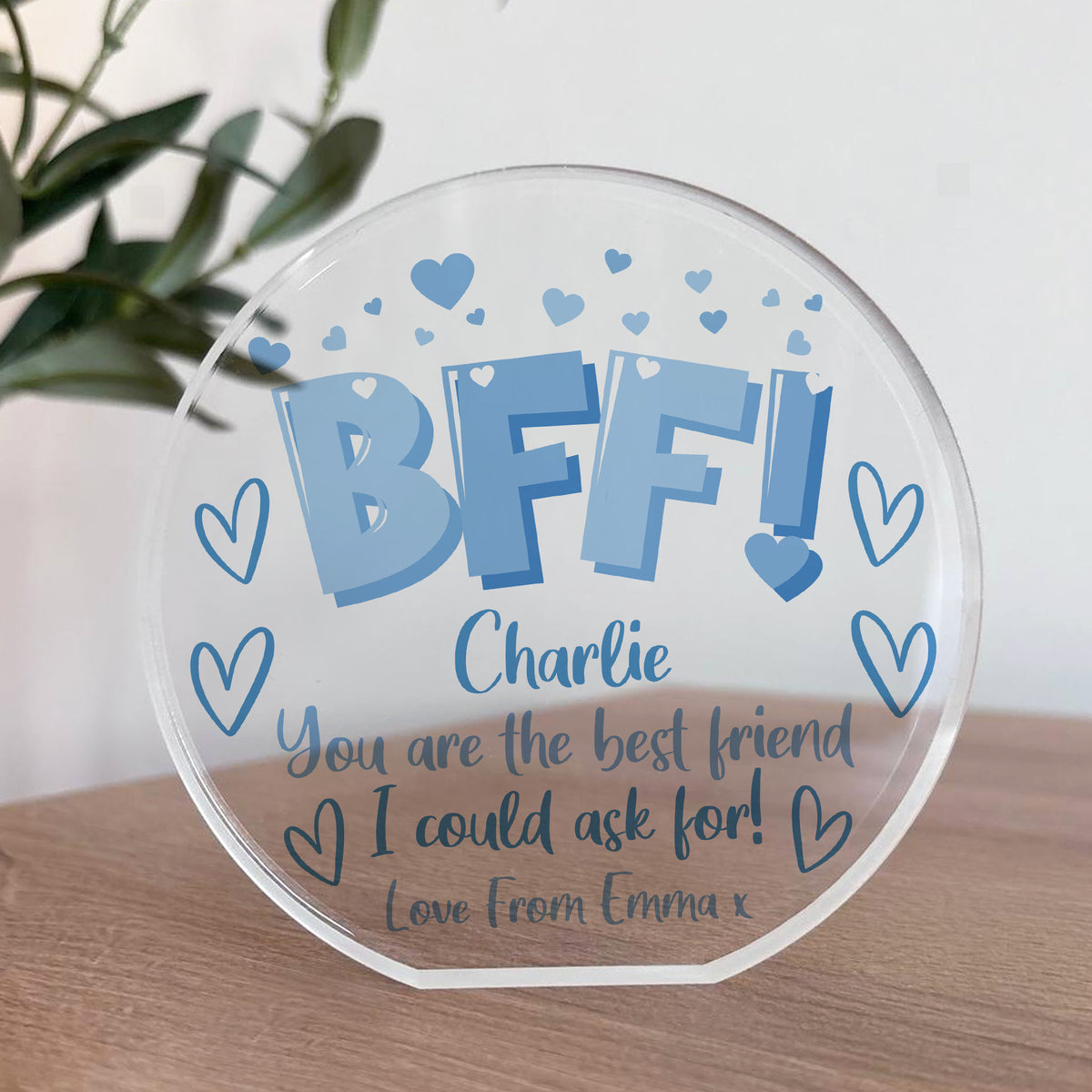Personalised Best Friend Plaque Gift Friendship Gift