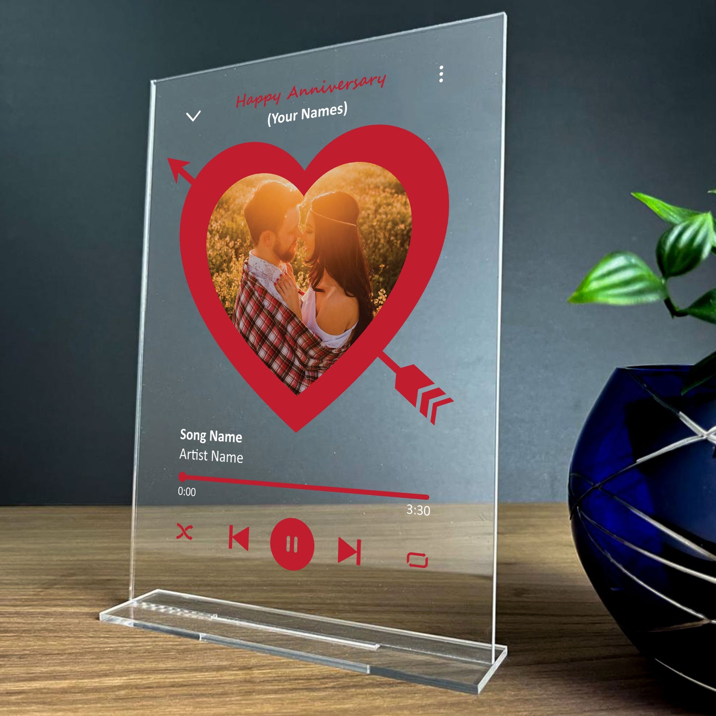 Anniversary Song Plaque Gift Personalised Photo Plaque