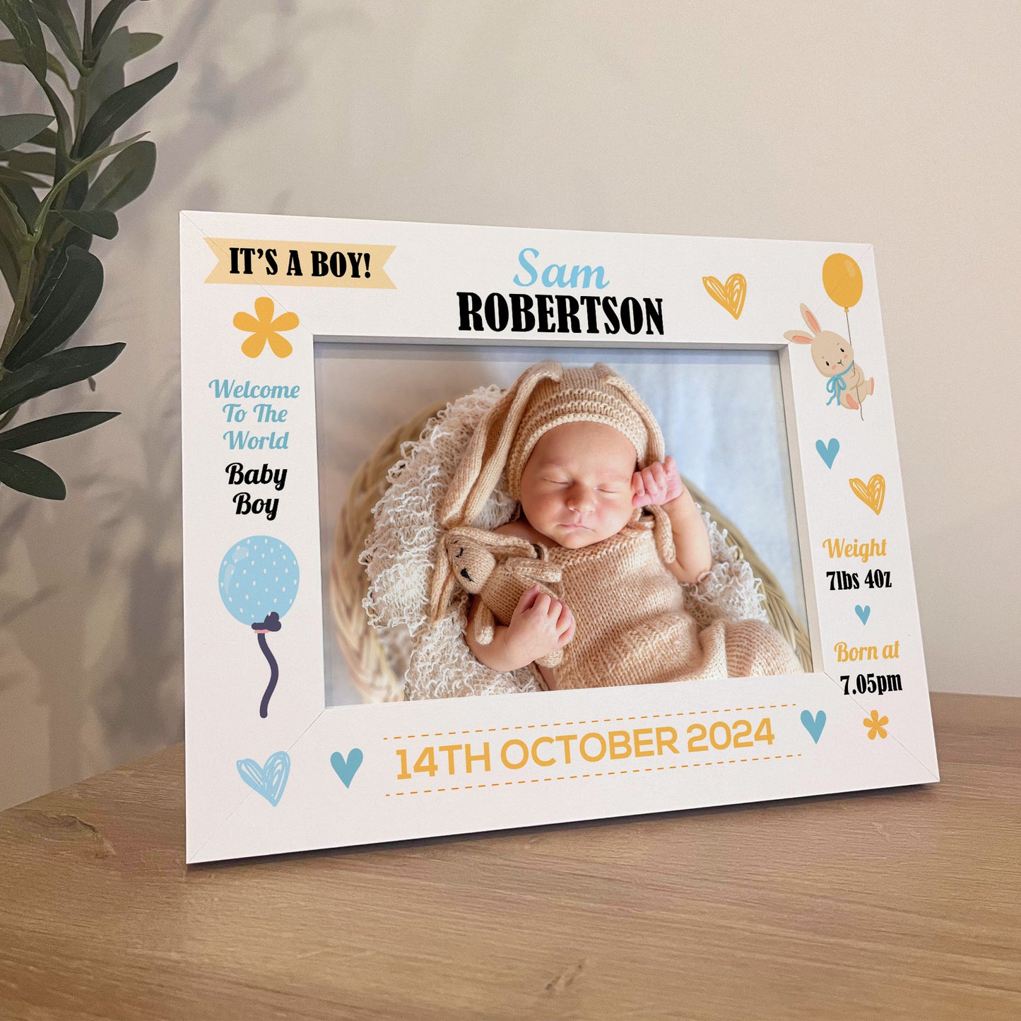 Baby Gift Photo Frame Personalised Gift For Baby Boy New Baby