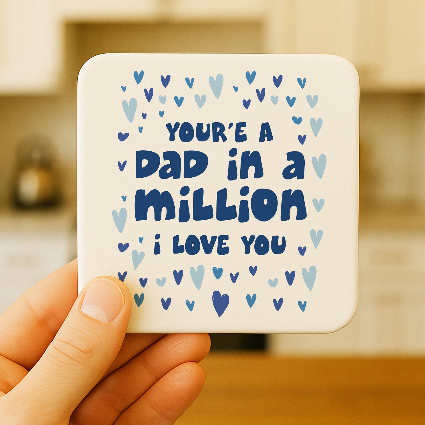 Dad In A Million Novelty Coaster Gift For Fathers Day Birthday