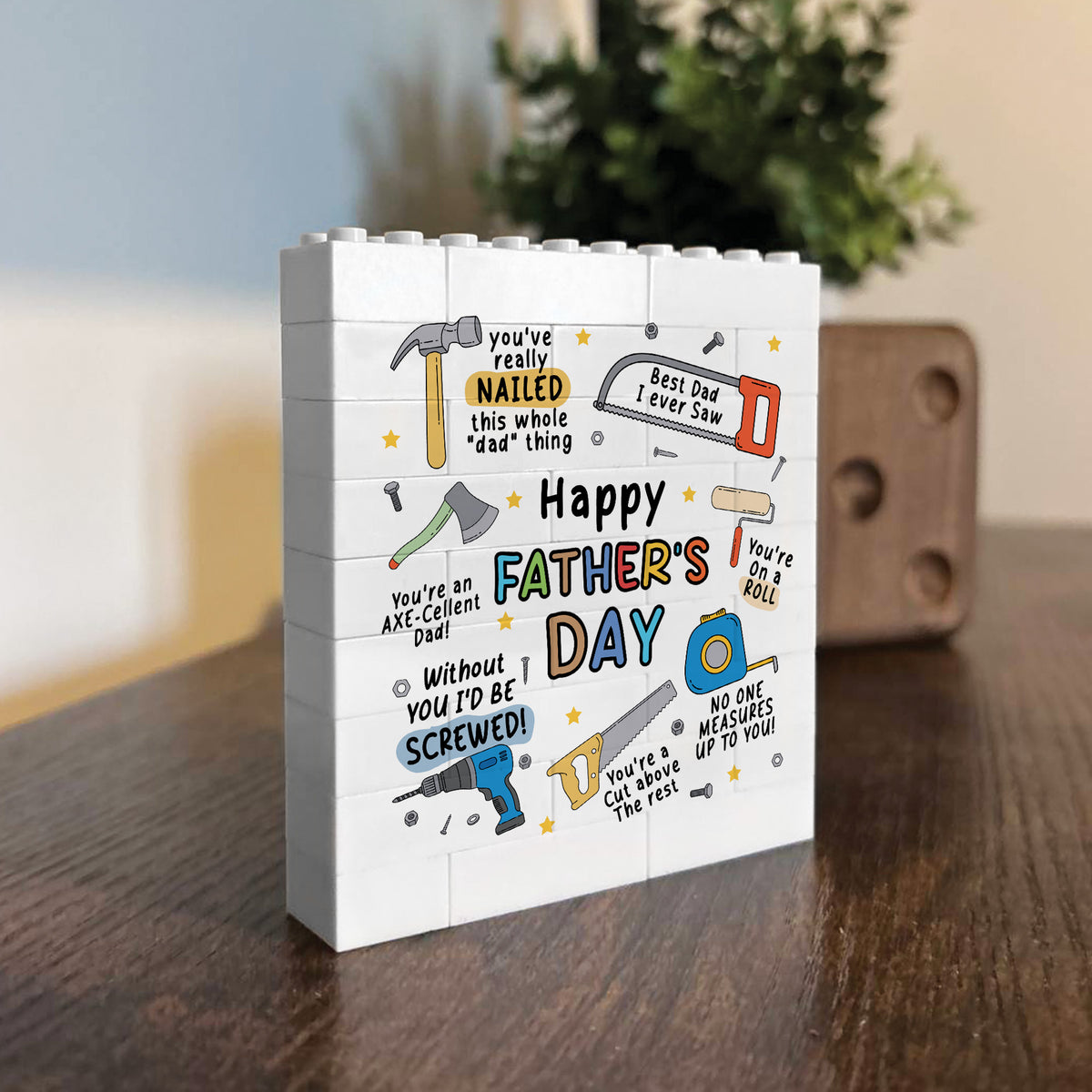 Cute Gift For Dad For Fathers Day Best Daddy Gift Brick Block