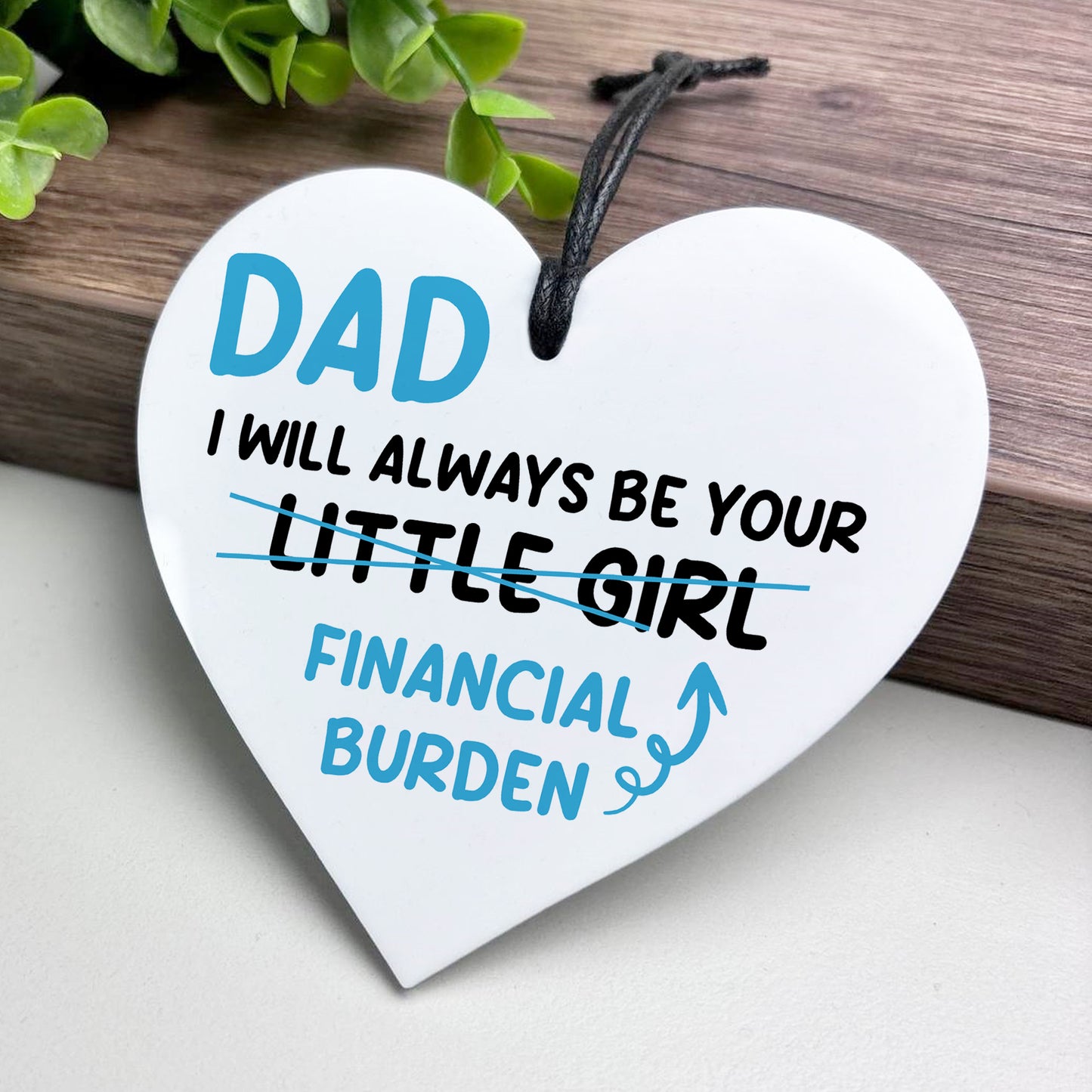 Funny Joke Dad Gift From Daughter Daddys Little Girl Plaque