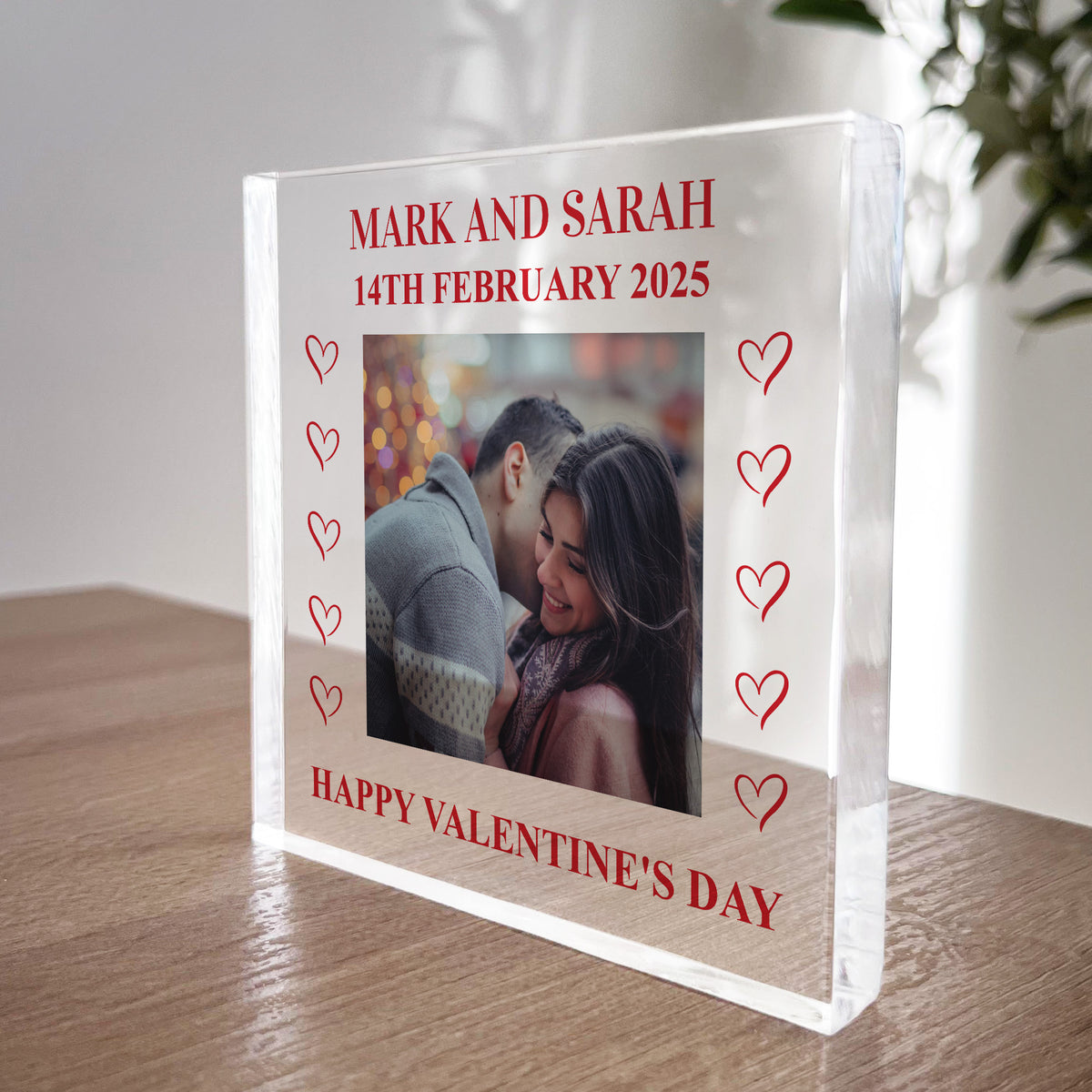 Valentines Day Gift For Him Her Personalised Plaque Boyfriend