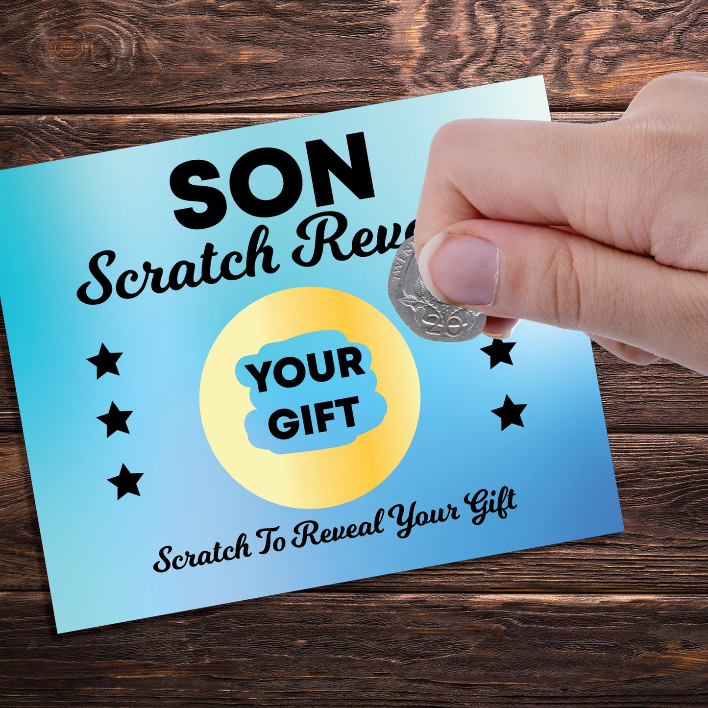 Son Scratch Card Gift Reveal For Birthday Son Card Scratch off