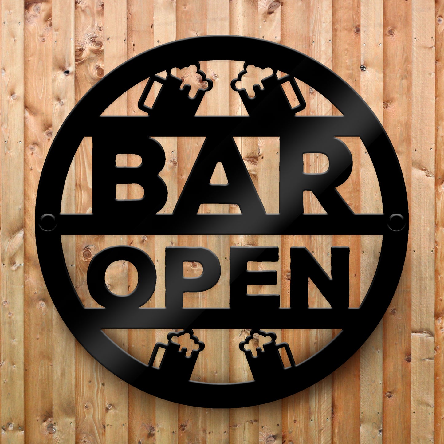 Bar Open Sign Wall Decor For Home Bar Man Cave Garden 35x35cm