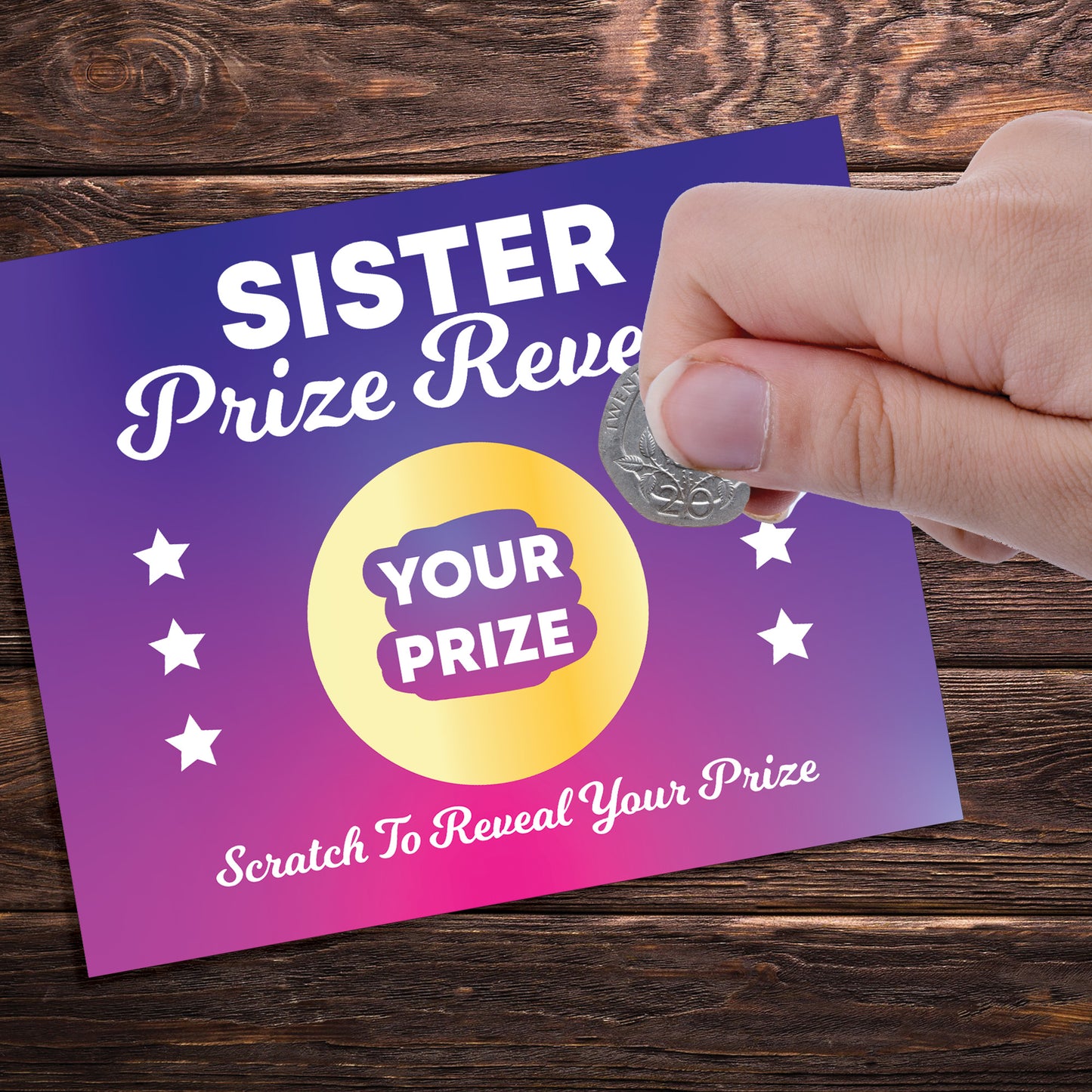 Sister Scratch Card Gift Reveal For Birthday Sister Card