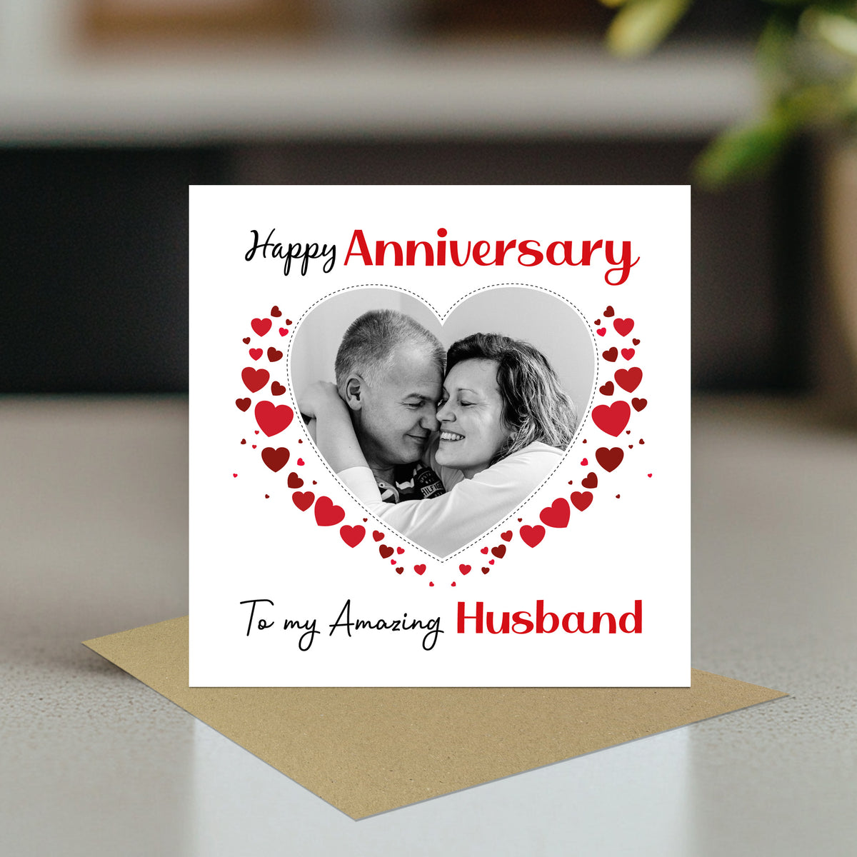 Personalised Anniversary Card For Husband 145mm x 145mm