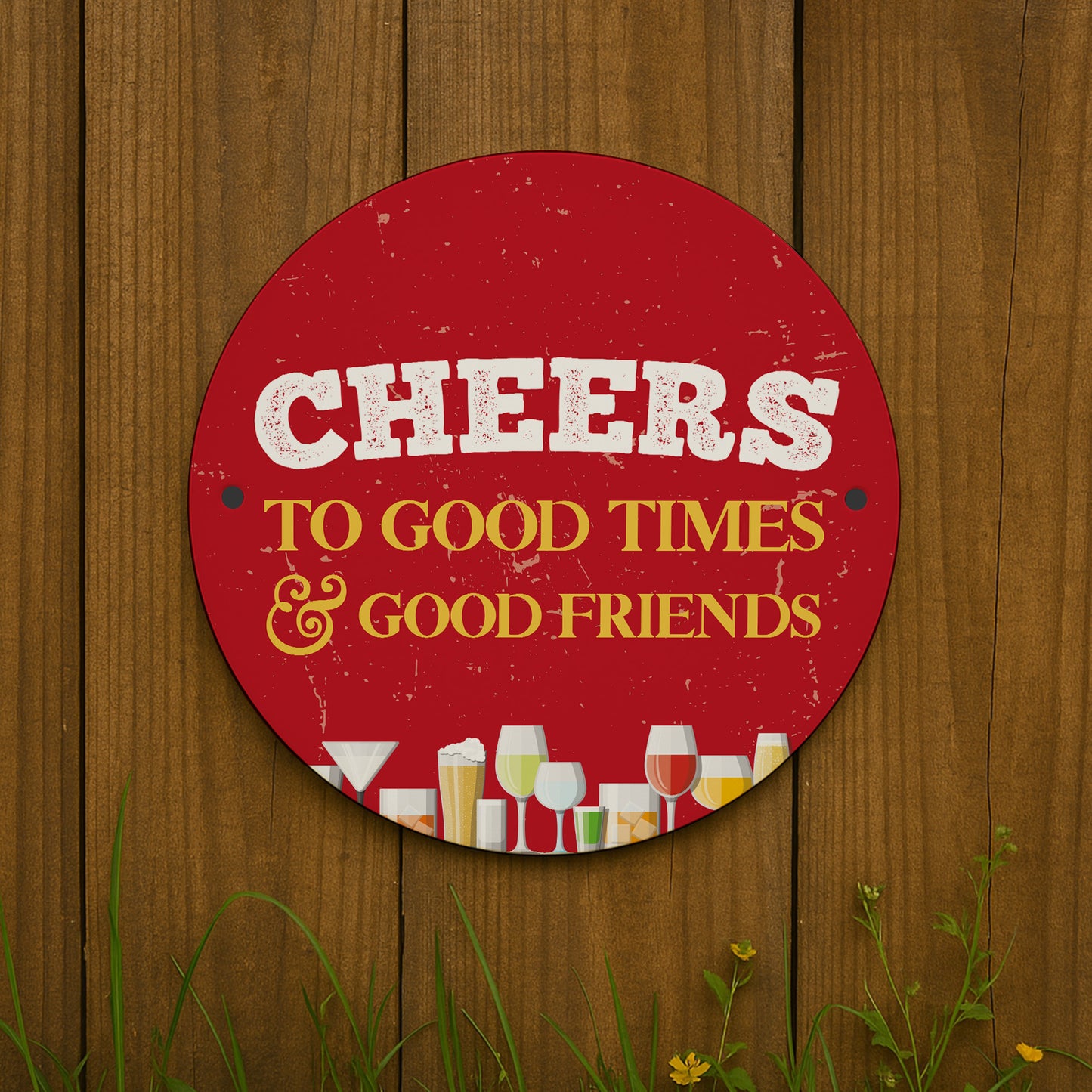 Bar Signs For Home Bar Round Wall Plaque Gift For Men Women