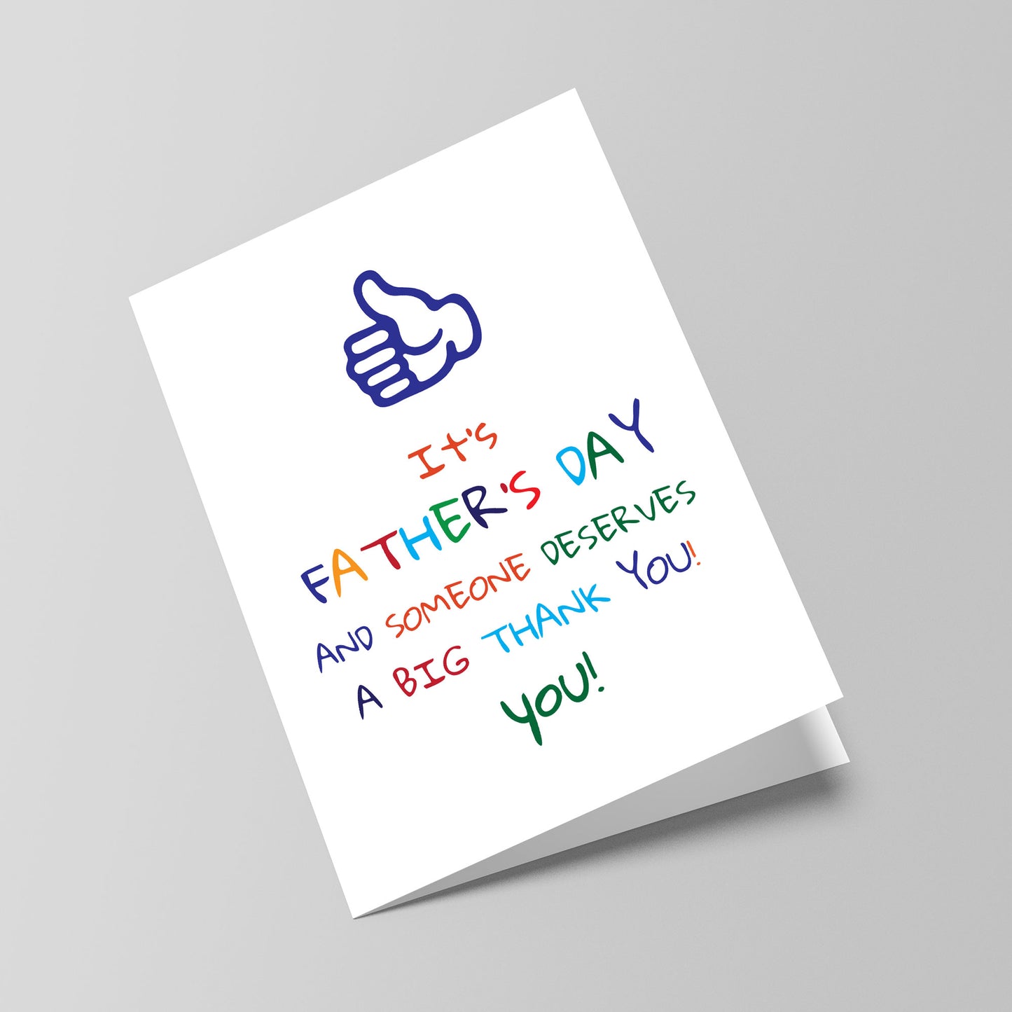 BIG THANK YOU Fathers Day Cards for Dad Card from Son Daughter