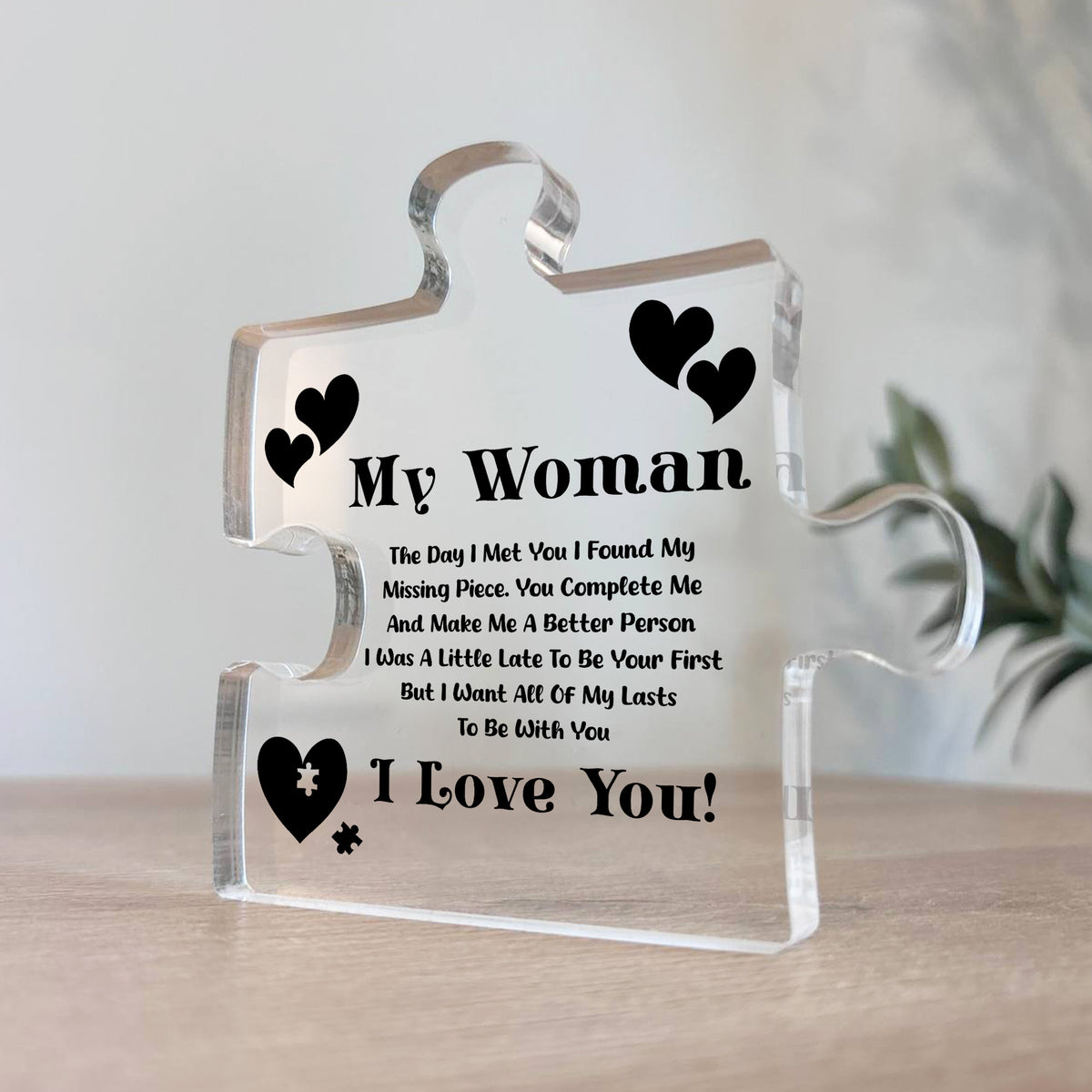 Gifts for Women I Love You Gifts for Her Acrylic Block Puzzle
