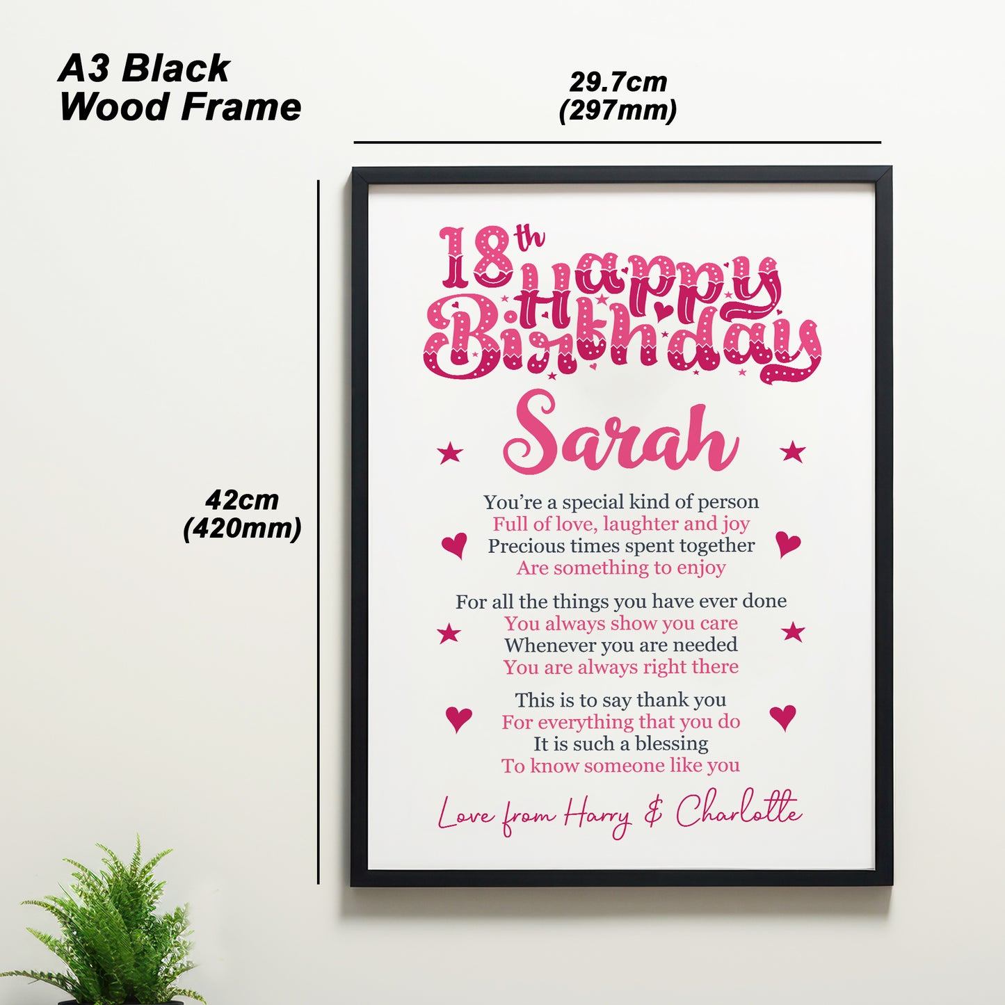 PERSONALISED 18th Birthday Gifts For Her Gift For Daughter