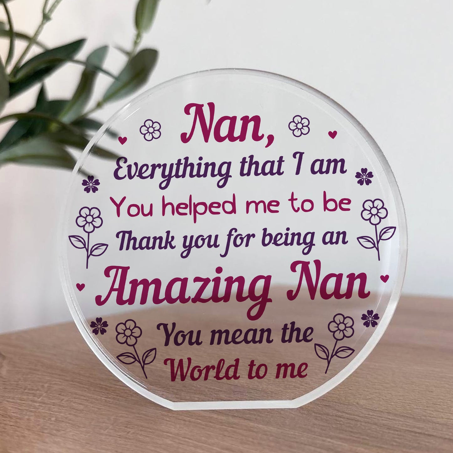 Nan Gifts From Grandchildren Acrylic Nan Gift For Christmas