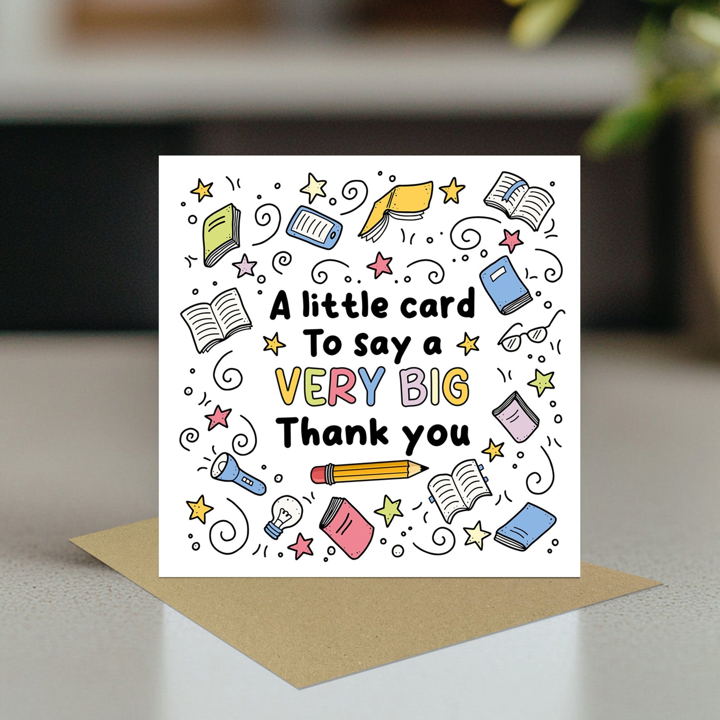 Thank You Card For Teacher, Card For Him Her Appreciation Card