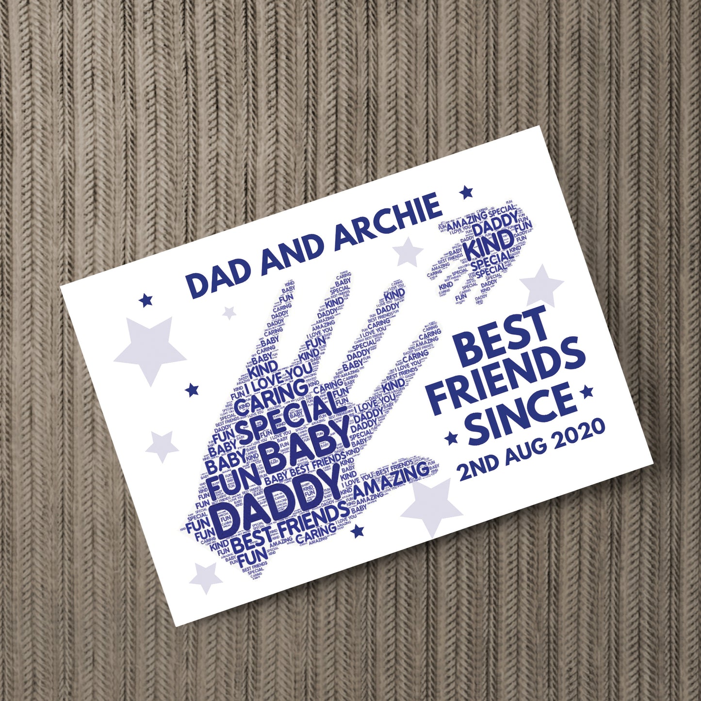 Personalised Dad Gift For Birthday Fathers Day Best Friend Print
