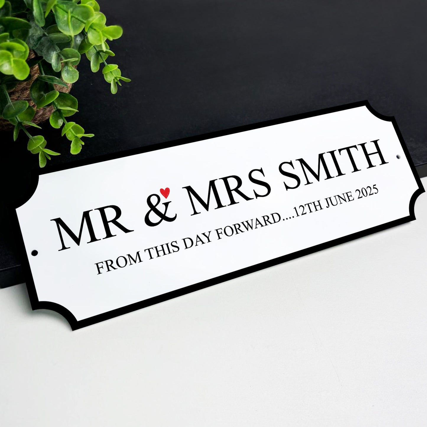Personalised Street Signs Mr & Mrs Wedding Sign Vintage Style In
