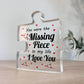 Gift For Boyfriend Girlfriend Husband Wife Missing Piece