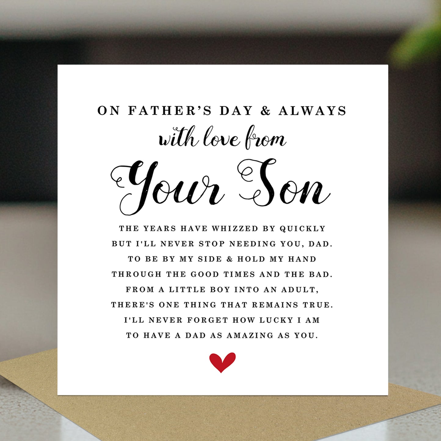 Fathers Day Card From Son Happy Father's Day Card For Dad