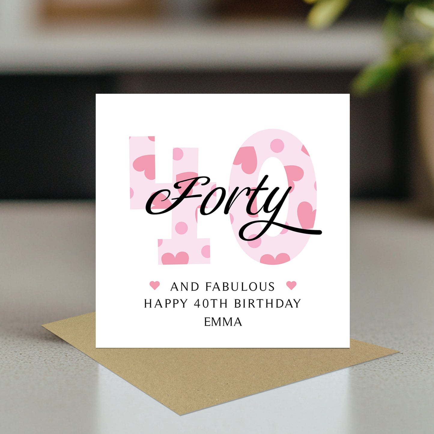 40th Birthday Cards For Women 40 And Fabulous Personalised Card
