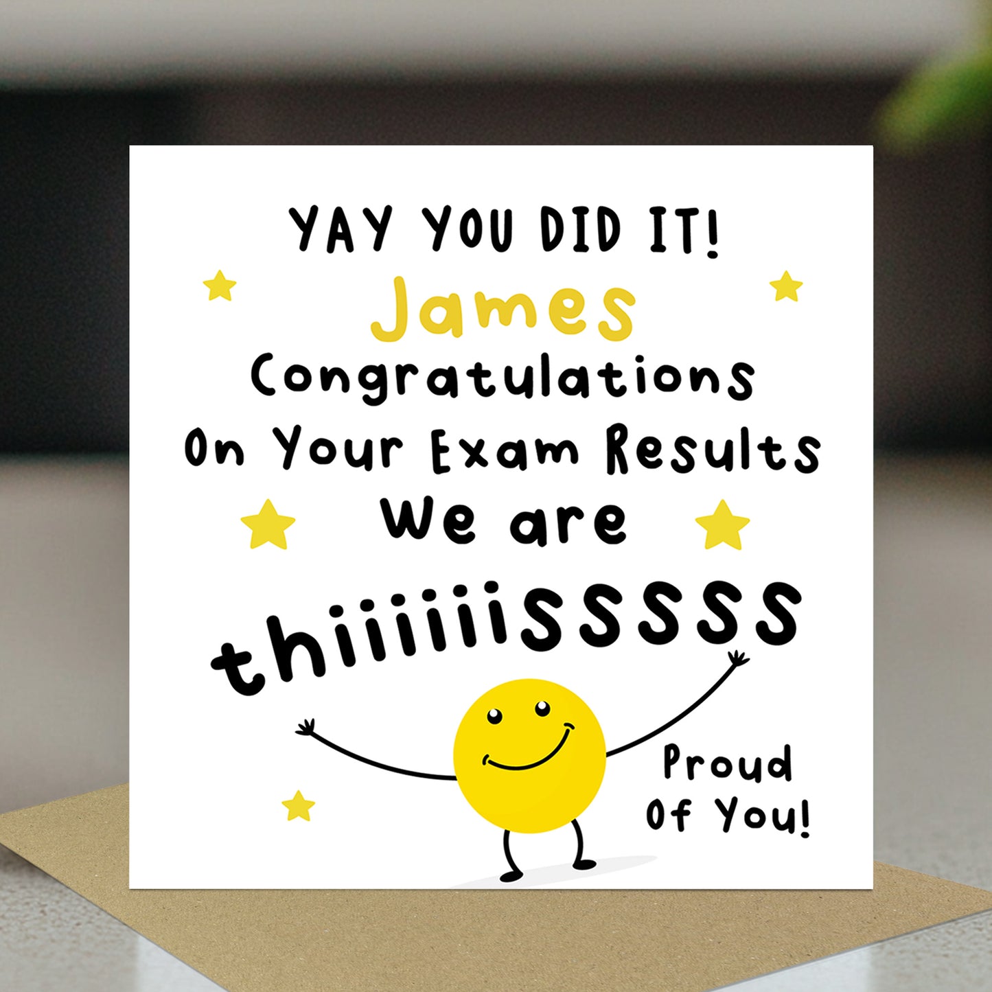 Personalised Congratulations Well Done Card Proud of You Card