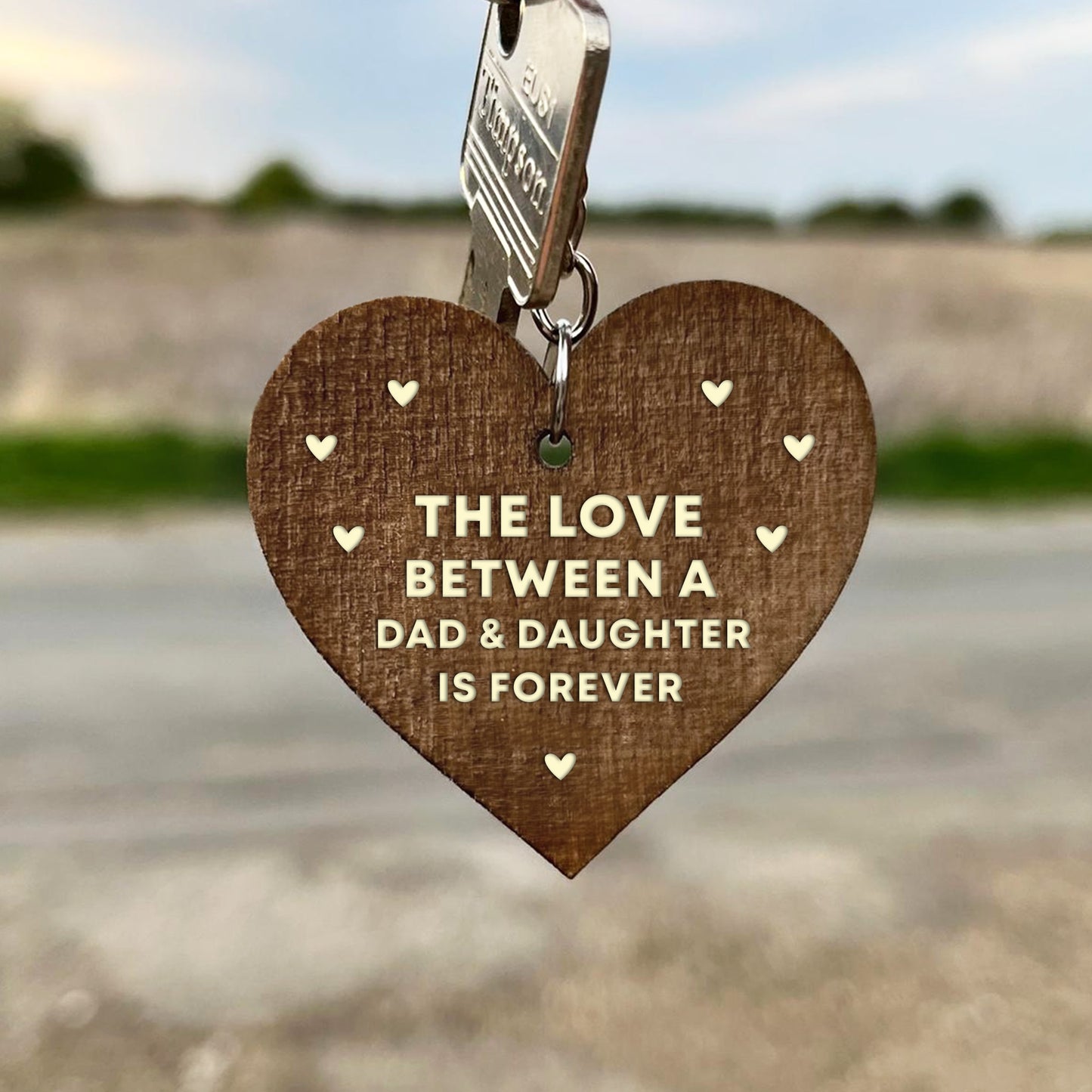 Keyring Father’s Day Gift From Daughter Wood Dad And Daughter
