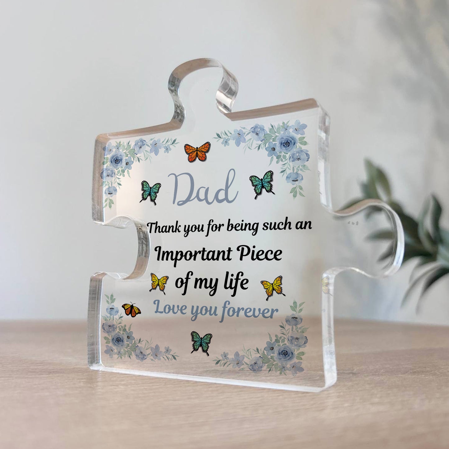 Gifts for Dad Birthday Gifts For Dad Acrylic Puzzle Piece Plaque