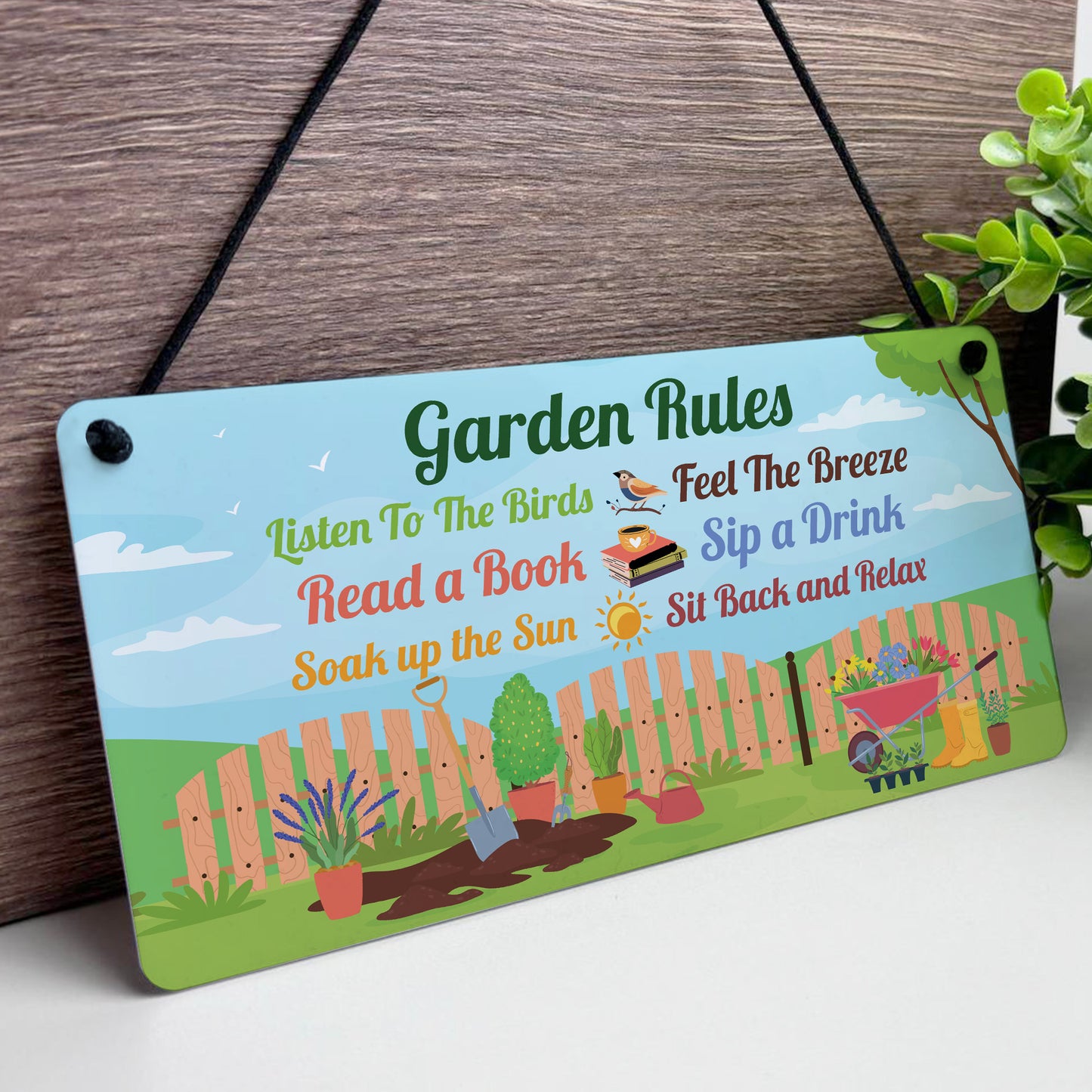 Garden Signs Outdoor Hanging Sign For Fence Door Garden Signs