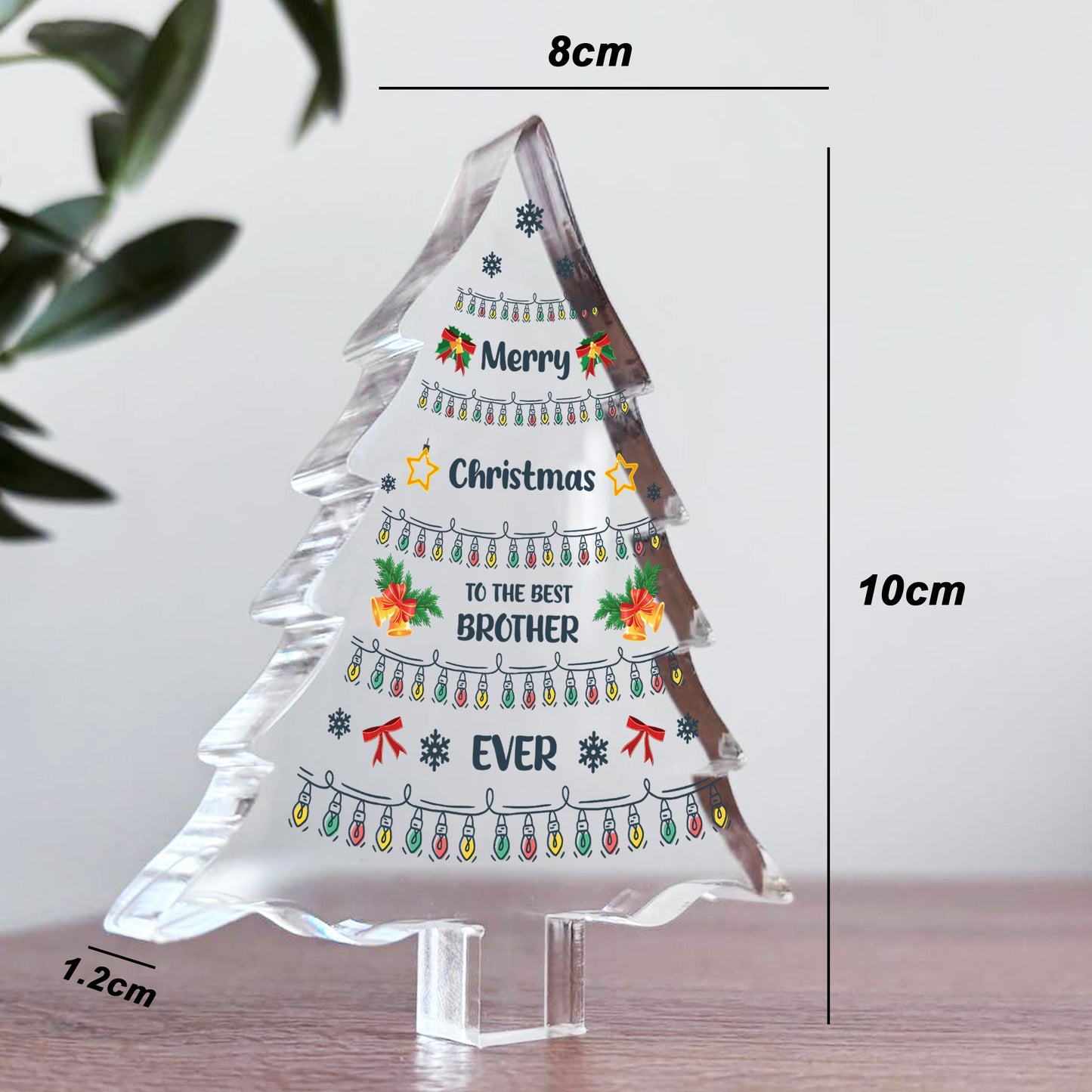 Brother Gift Christmas Acrylic Christmas Tree Gift For Him