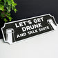 FUNNY Home Bar Sign For Garage Man Cave Shed Sign 30x10cm