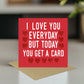 Valentines Day Card for Wife Husband Girlfriend Boyfriend
