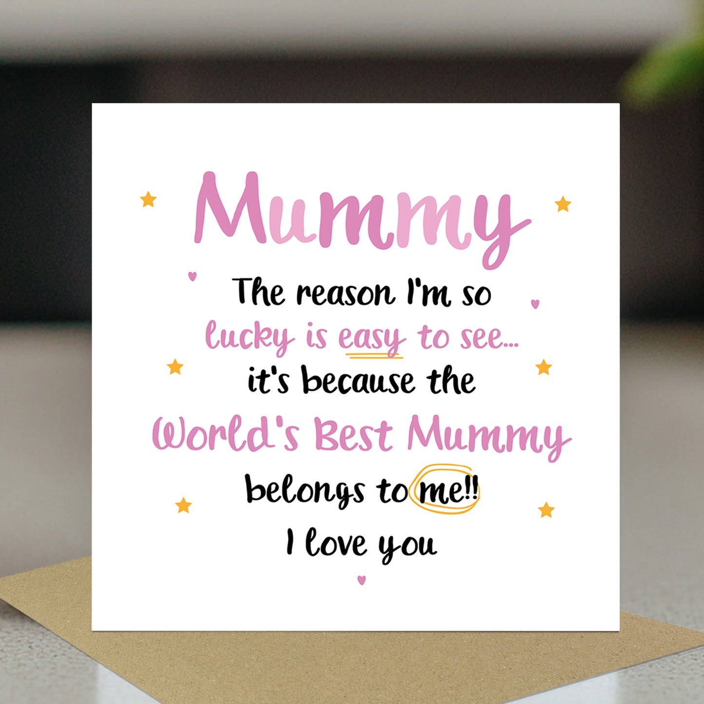 Birthday Card For Mummy BEST MUMMY Card From Daughter Son